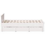 vidaXL Cadre de lit sans matelas avec tête de lit blanc 160x200 cm