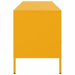 vidaXL Meuble TV jaune moutarde 100 5x39x50 5 cm acier