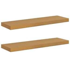 vidaXL Étagère Murale 2 Pièces Beige 90 x 23 5 x 4 cm Bois d'ingénierie