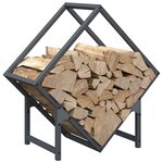 vidaXL Portant de bois chauffage anthracite 50x25x50 cm