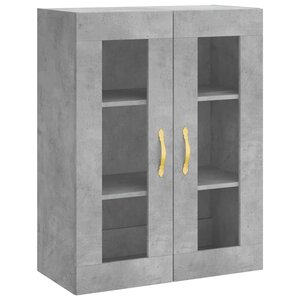 vidaXL Armoire murale gris béton 69 5x34x90 cm