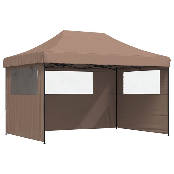 vidaXL Tente de fête 279 x 410 x 315 cm Marron Tissu Oxford