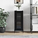 vidaXL Buffet Noir 34 5x34x90 cm Bois d'ingénierie