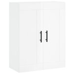 vidaXL Buffet haut Blanc brillant 69 5x34x180 cm Bois d'ingénierie