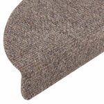 vidaXL Tapis d'escalier auto-adhésifs 15 pièces 65 x 21 x 4 cm Beige Demi-rond Grand