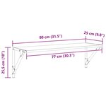 vidaXL Étagères Murales 2 Pièces Bois Ancien 80 x 25 x 25 5 cm