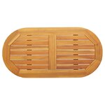 vidaXL Plateau de table 90x45x2 2 cm Ovale en bois massif d'acacia