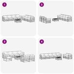 vidaXL Ensemble de canapés d'extérieur 8 Pièces Blanc et crème