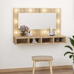 vidaXL Armoire à miroir avec LED Chêne sonoma 90x31 5x62 cm