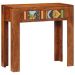 vidaXL Table console 80x35x75 cm bois massif d'acacia