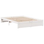 vidaXL Lit bibliothèque sans matelas blanc 150x200 cm bois pin massif