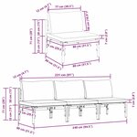vidaXL Mobilier de jardin avec coussin 3 Pièces Anthracite Acier