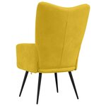 vidaXL Chaise de relaxation Jaune moutarde Velours