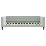 vidaXL Lit de jour avec gigogne sans matelas gris clair 100x200 cm