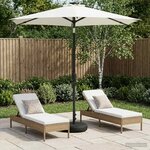 vidaXL Parasol de jardin avec lampes LED 230 x 230 cm Polyester Crème