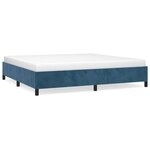 vidaXL Cadre de lit Bleu foncé 200x200 cm Velours
