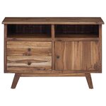 vidaXL Buffet avec tiroir Naturel 100 x 30 x 68 cm Bois de teck massif