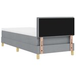 vidaXL Lit avec sommier et matelas Gris clair 90x200 cm Tissu