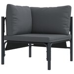 vidaXL Ensemble de canapé de jardin 12 Pièces Anthracite Acier
