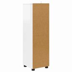 vidaXL Cabinet de salle de bain Blanc brillant 30 5 x 30 x 101 cm
