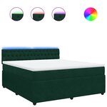 vidaXL Sommier à lattes de lit et matelas Vert foncé 180x200cm Velours