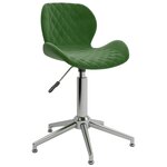 vidaXL Chaise pivotante de salle à manger Vert foncé Velours