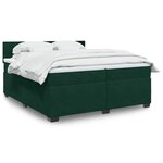 vidaXL Sommier à lattes de lit et matelas Vert foncé 200x200cm Velours
