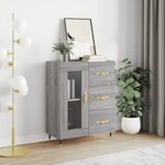 vidaXL Buffet sonoma gris 69 5x34x90 cm bois d'ingénierie