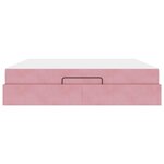vidaXL Cadre de lit Rose 180 x 200 cm Velours