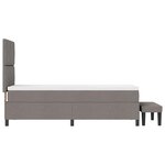 vidaXL Lit à ressorts avec matelas Taupe 80 x 200 cm tissu