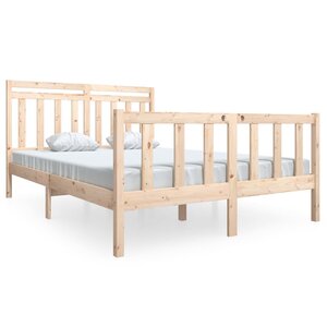 vidaXL Cadre de lit sans matelas bois massif 140x190 cm