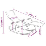 vidaXL Chaise longue acier et textilène crème