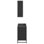 vidaXL Ensemble de meubles salle de bain 2 Pièces noir bois d'ingénierie