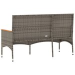 vidaXL Banc de jardin 3 places avec coussins gris résine tressée