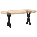 vidaXL Pieds de table basse en forme de X  2 pièces  noir  38 x (42-43) cm  acier