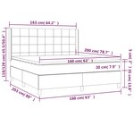 vidaXL Sommier à lattes de lit matelas et LED Bleu 160x200 cm Tissu