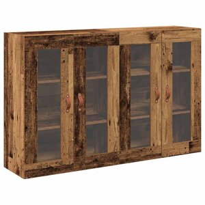 vidaXL Meuble mural 2 Pièces Bois ancien 69 5 x 34 x 90 cm