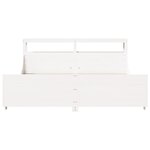 vidaXL Cadre de lit sans matelas blanc 180x200 cm bois massif de pin