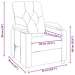vidaXL Fauteuil inclinable Gris foncé Tissu