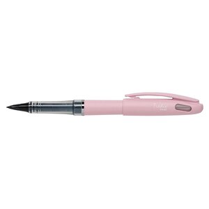 Feutre plume tradio trj97 encre noire corps pastel magnolia pentel