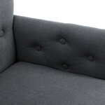 vidaXL Chaises à manger avec accoudoirs lot de 4 gris tissu