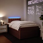 vidaXL Sommier à lattes de lit avec matelas Rose 120x200 cm Velours