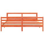 vidaXL Cadre de lit sans matelas cire marron 200x200cm bois pin massif