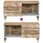 vidaXL Table basse 80x50x40 cm bois de manguier massif