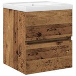 vidaXL Meuble de Lavabo de Salle de Bain Chêne noir 80 x 39 x 62 cm