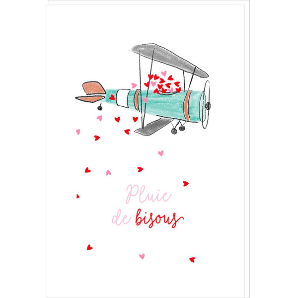 Carte De Voeux - Pluie De Bisous - Draeger paris