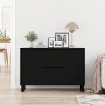 vidaXL Buffet Chêne noir 101.5 x 35 x 70 cm Bois d'ingénierie