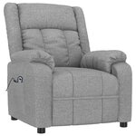 vidaXL Fauteuil inclinable électrique Gris clair Tissu