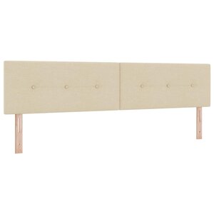 vidaXL Tête de lit LED avec bandes LED Crème 200 cm tissu