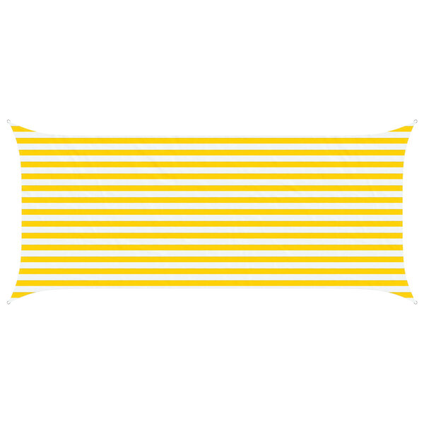 vidaXL Voile d'ombre Jaune et blanc 2 x 4 5 m 100   polyester Oxford